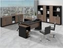 Ver imagem 1 de Mesa Presidente L Completa 1,72x1,60m + Gaveteiro 40mm + Vidro