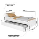 Ver imagem 3 de Bicama 80cm x 193,5cm em MDP Lorenza Branco