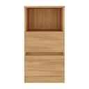 Ver imagem 4 de Mesa de Cabeceira 38,5cm com 2 Gavetas Multimóveis Mp4395 Madeirado