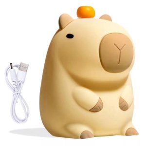 Luminaria Mesa Capivara Fofa Touch Muda de Cor Usb Recarregavel Iluminaçao Decoraçao Casa Quarto