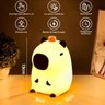 Luminaria Mesa Capivara Fofa Touch Muda de Cor Usb Recarregavel Iluminaçao Decoraçao Casa Quarto - 2