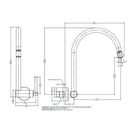 Ver imagem 2 de Torneira para Cozinha de Parede Bica Alta Docol Novitá 1/2" e 3/4" Chrome