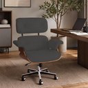 Ver imagem 1 de Poltrona Charles Eames Office Couro Sintético Linha Premium Design Atemporal Escritório - Preto