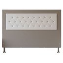 Ver imagem 1 de Cabeceira King 1,95m Havana Suede com Corino Branco - Pallazio - Bege