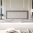 Ver imagem 2 de Cabeceira King 1,95m Havana Suede com Corino Branco - Pallazio - Bege