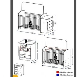 Berço Cômoda 3 Gavetas Cookie - 4