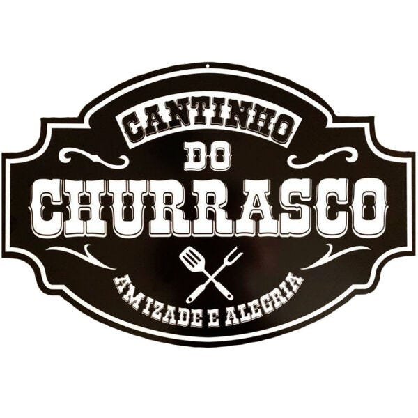 Placa Decorativa MDF Cantinho do Churrasco - 1