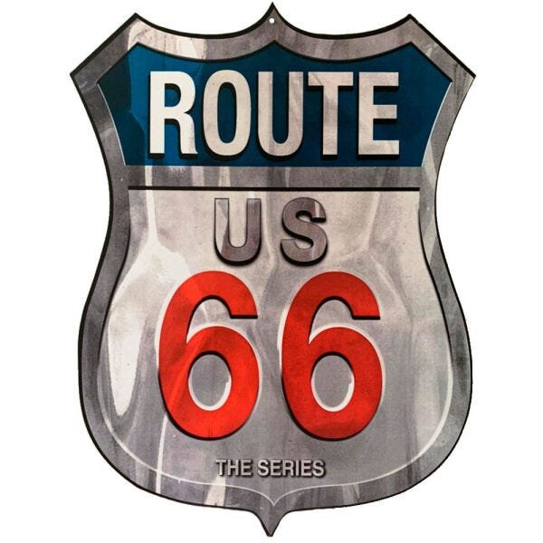 Placa Decorativa Vazada MDF Route 66 Series - 1