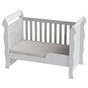 Ver imagem 5 de Berço Americano Mirelle e Guarda Roupa Infantil Ariel 3 Portas Branco Brilho - Carolina