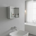 Ver imagem 3 de Nicho Parede Espelhado Prata Decoração Inova Decor