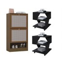 Ver imagem 1 de Kit Sapateira Spin Tropical 2 Portas e 2 Mesas de Cabeceira/centro Poquema