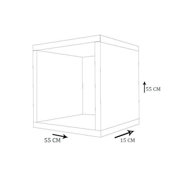 Nicho 55 X 55 X 15 Em Mdf - Natural - 4