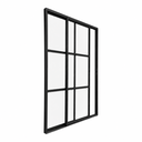 Ver imagem 2 de Porta Balcão 2 Folhas Vidro 210x150 Preto Linha 22