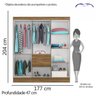 Guarda-Roupa Casal 7 Portas 2 Gavetas Zafira Albatroz Móveis - 3
