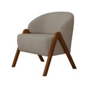 Ver imagem 6 de Poltrona Decorativa 71cm Mega Linho Camurça Cinza - Sallar Home