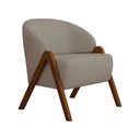 Ver imagem 1 de Poltrona Decorativa 71cm Mega Linho Camurça Cinza - Sallar Home