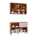 Ver imagem 5 de Cozinha Modulada 2 Peças Celeste com 1 Balcão e 1 Armário Aéreo Cinamomo/Offwhite