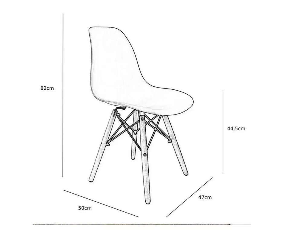 Kit 04 Cadeiras de Jantar Charles Eames Dkr Eiffel Cor Branco Bering - 3