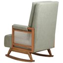 Ver imagem 7 de Poltrona de Amamentação com Balanço Base Nina Líria D02 Bouclê Verde Oliva C-199 - Lyam Decor