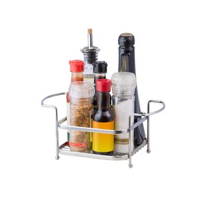 Porta Tempero Condimento Suporte Galeteiro Cromado Organização Cozinha