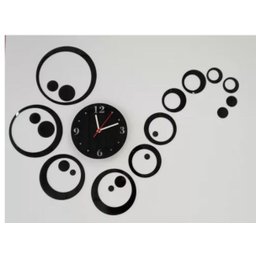 Relógio Decorativo Espelhado Prata Bolas Sala Quarto Cozinha - 2