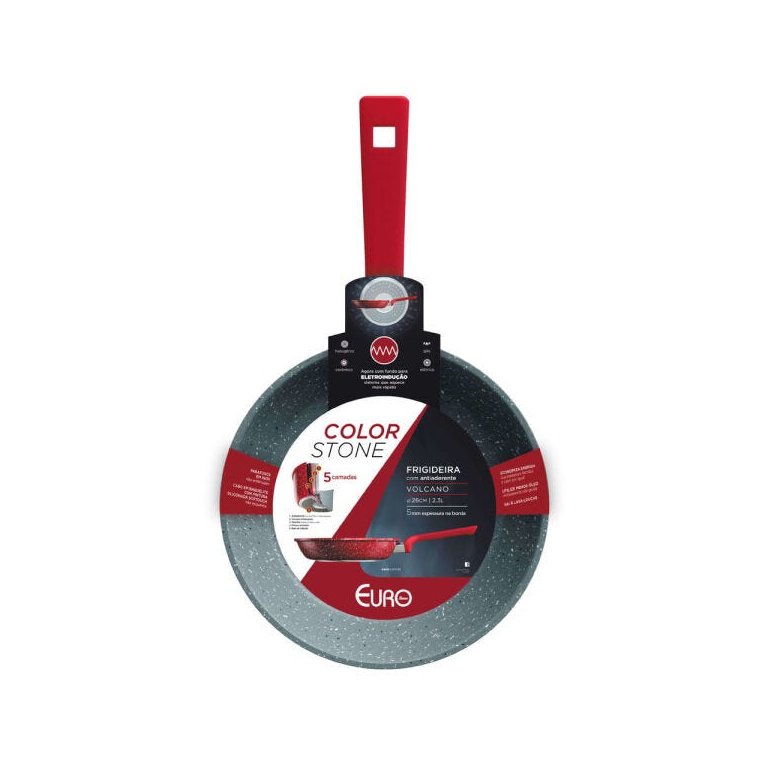 Frigideira ColorStone 26cm Volcano ALU8358-VO - Euro Home