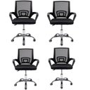 Ver imagem 1 de Cadeiras de Escritório Giratória Computador Ergonômica 4 Un