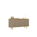 Ver imagem 3 de Aparador Buffet Grace com 4 Portas e Pés de Madeira Maciça - 5 Cores:fendi-hannover