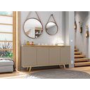 Ver imagem 1 de Aparador Buffet Grace com 4 Portas e Pés de Madeira Maciça - 5 Cores:fendi-hannover