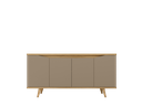 Ver imagem 2 de Aparador Buffet Grace com 4 Portas e Pés de Madeira Maciça - 5 Cores:fendi-hannover