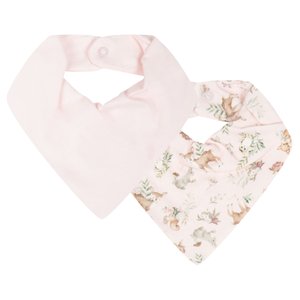Kit com 2 Babadores Bebê Floresta Rosa Menina - Hug