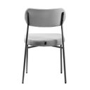 Ver imagem 7 de Kit 2 Cadeiras para Sala de Jantar Tecido Linho Design Aço Carbono Lavinia Cinza/Preto