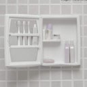 Ver imagem 1 de Armário Plástico de Sobrepor com Espelho 30 x 37x 11cm Astra