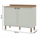 Ver imagem 4 de Balcão Buffet Iluminata 2 Portas 100% Mdf Verde Mint - Genialflex