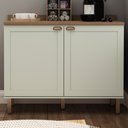 Ver imagem 1 de Balcão Buffet Iluminata 2 Portas 100% Mdf Verde Mint - Genialflex