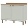 Balcão Buffet Iluminata 2 Portas 100% Mdf Verde Mint - Genialflex - 2