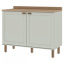 Ver imagem 2 de Balcão Buffet Iluminata 2 Portas 100% Mdf Verde Mint - Genialflex