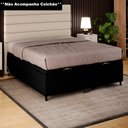 Ver imagem 2 de Base Cama Box Baú Casal Queen 158cm Hit I02 Corano Preto - Mpozenato
