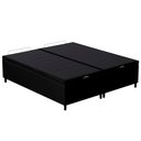 Ver imagem 1 de Base Cama Box Baú Casal Queen 158cm Hit I02 Corano Preto - Mpozenato