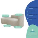 Ver imagem 4 de Kit Divã Recamier Orgânico França 200cm Lado Esquerdo e 2 Poltronas Amore Linho