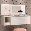 Ver imagem 2 de Penteadeira Suspensa Joy Com Espelho Branco Plla