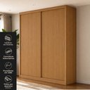 Ver imagem 3 de Guarda-Roupa 100% MDF 2 Portas de Correr 2 Gavetas 131x213x55cm Cinamomo