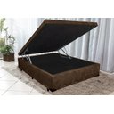 Ver imagem 2 de Cama Box Top Baú Casal Marrom Suede