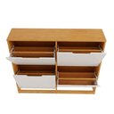 Ver imagem 2 de Sapateira Milano 4 Portas para 16 Pares de Sapato Branco/freijó - Panorama Móveis
