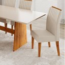 Ver imagem 1 de Kit com 6 Cadeiras de Jantar em MDF Encosto Bordado Nina