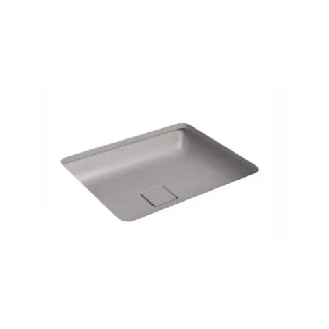 Cuba Retangular de Embutir Slim Soft Antracite 50cm - Deca Deca Loucas