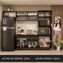 Ver imagem 6 de Armário de Cozinha Completa 260cm Preto Reims Madesa 01