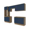Lavanderia Modulada Kappesberg Celeste 9 Peças Nogueira/azul 310,5cm - 4