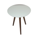 Ver imagem 2 de Mesa Latertal Redonda Baixa Tampo Fino - Branco