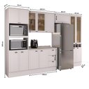 Ver mais imagens de Cozinha Completa Milla Prime 14 Portas 3 Gavetas MDF 340cm Branca